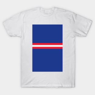 Chelsea Blue Red & White Colours Bar Design T-Shirt